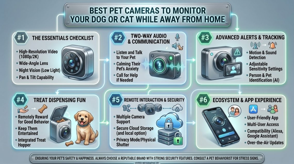 best pet cameras to monitor your dog or cat while away from home
