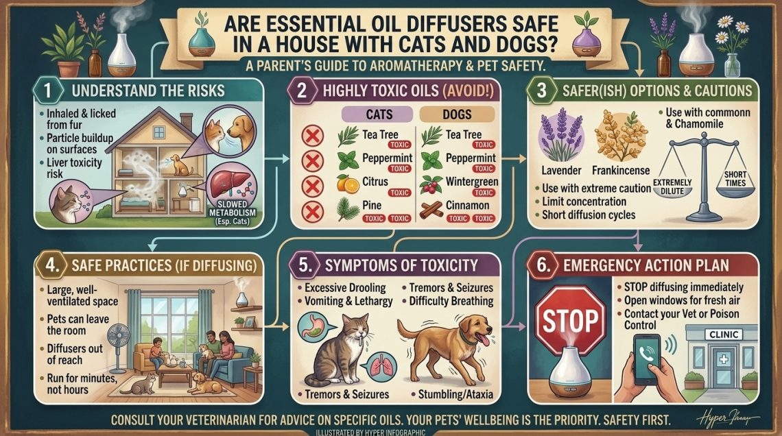 are essential oil diffusers safe to use in a house with cats and dogs