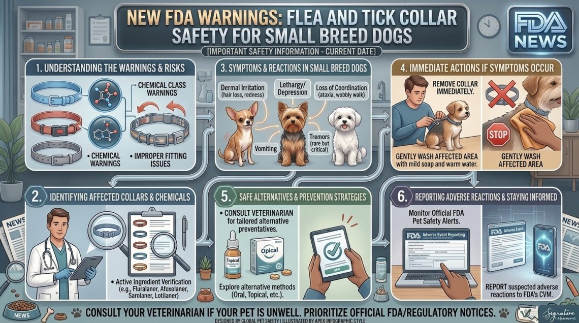 new FDA warnings regarding flea and tick collar safety for small breed dogs