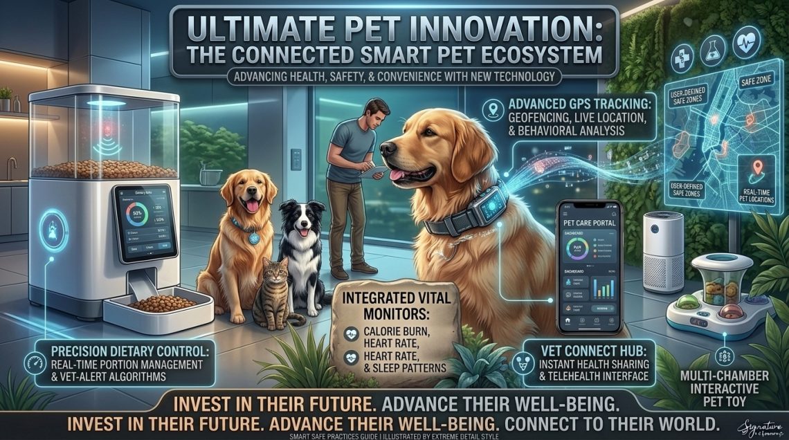 latest innovations in smart pet technology like automatic feeders and GPS tracking collars