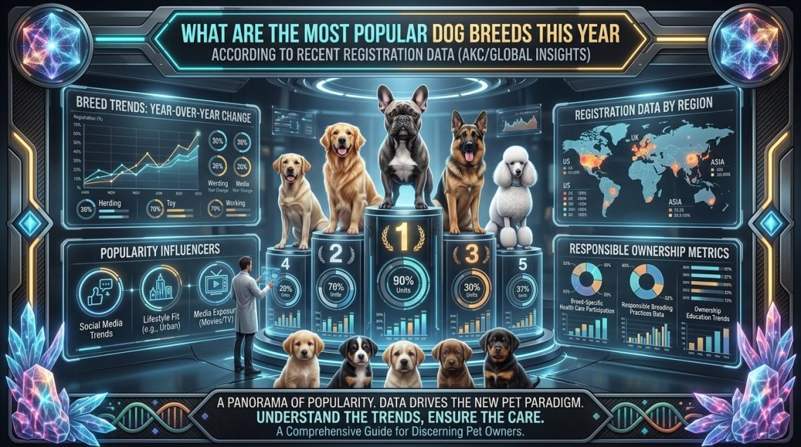 what are the most popular dog breeds this year according to recent registration data