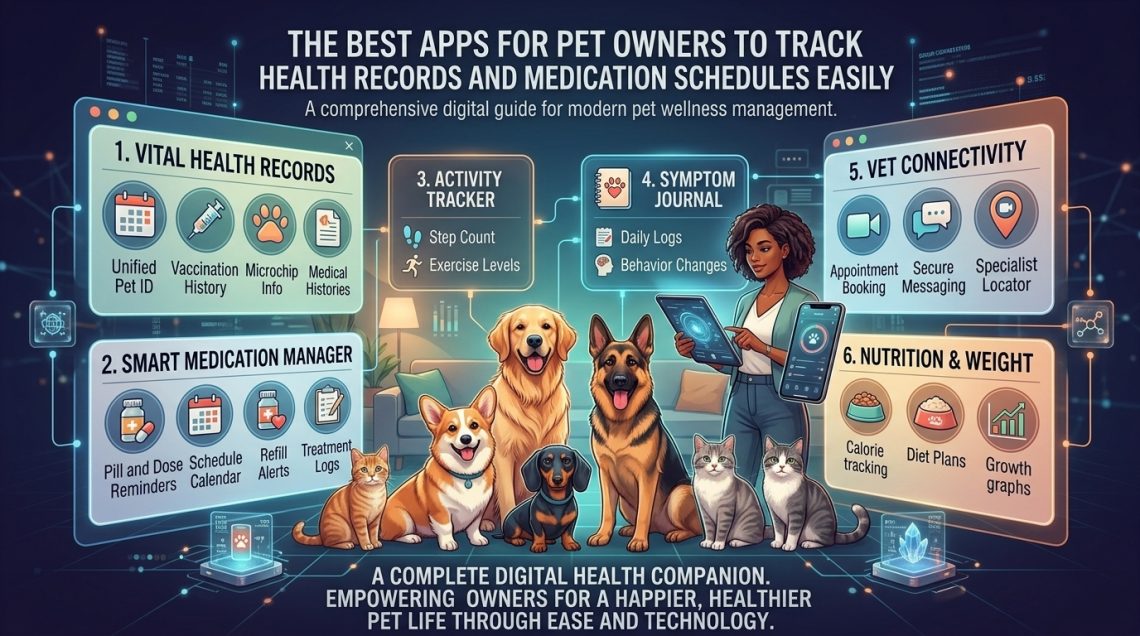 the best apps for pet owners to track health records and medication schedules easily