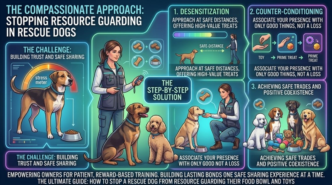 how to stop a rescue dog from resource guarding their food bowl and toys