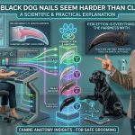 Why do black dog nails seem harder than clear nails